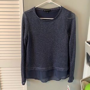 Navy/silver shimmer top